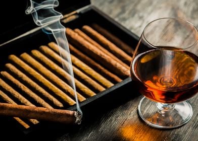 Cigar and Scotch Whiskey