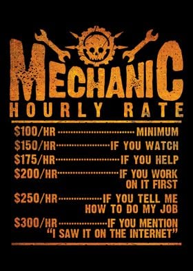 Mechanic Hourly Rate Skull