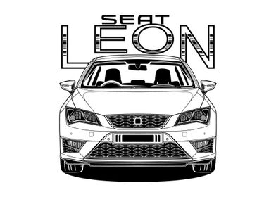 Line Art of Seat Leon
