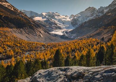 Swiss Glacier in Autumn