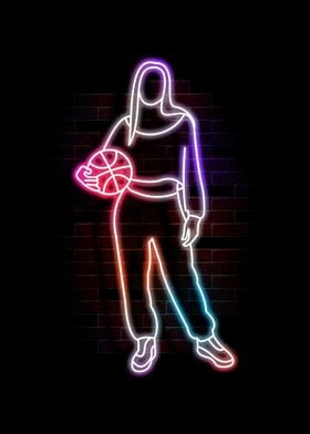 casual basket neon art