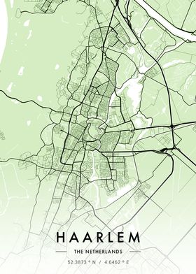 Haarlem City Map Green