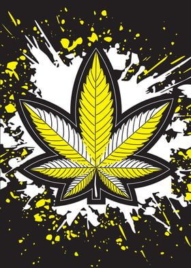 Weed Leaf Yellow