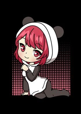 Chibi Anime Girl Panda