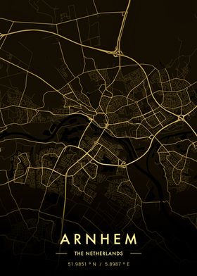 Arnhem City Map Gold