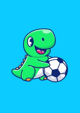 Cute Dinosaur Football