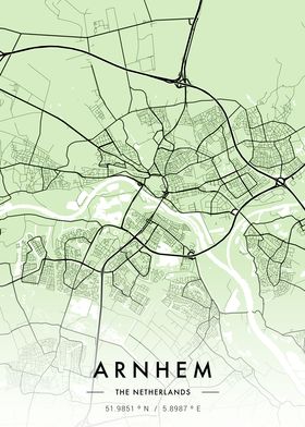 Arnhem City Map Green