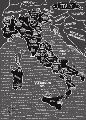 Dark Map of Italy