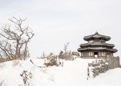 Snow at the temple
