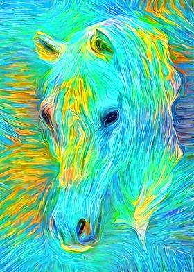 Horse Colorful Art