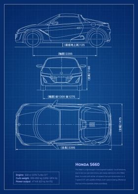 Honda S660 Blueprint