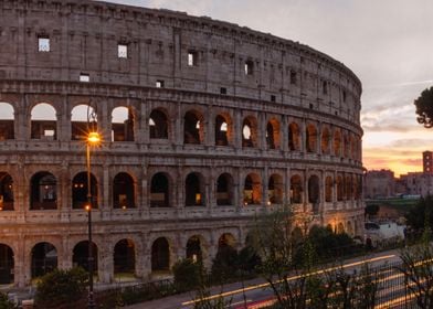 Colosseum during sunset