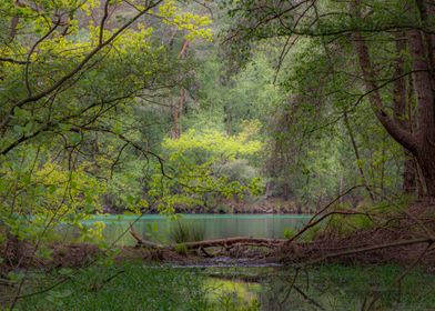 A blue lake