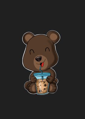 Bubble Tea Kawaii Bear