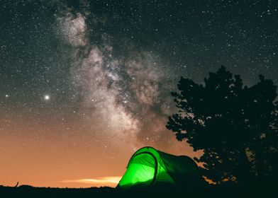 Camping under the stars