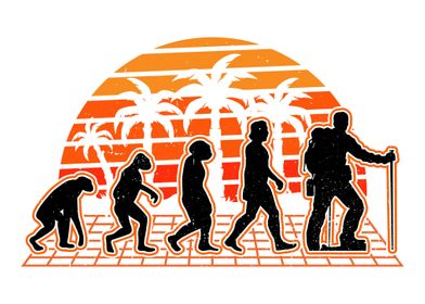 Hiker Evolution Sunset Mou