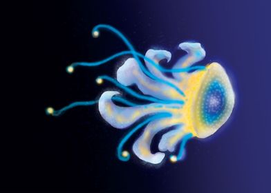 Neon jellyfish