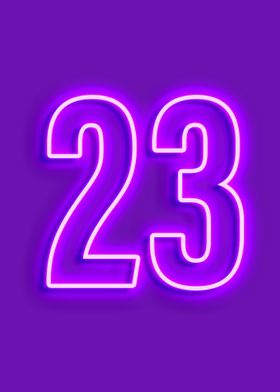 23 neon number