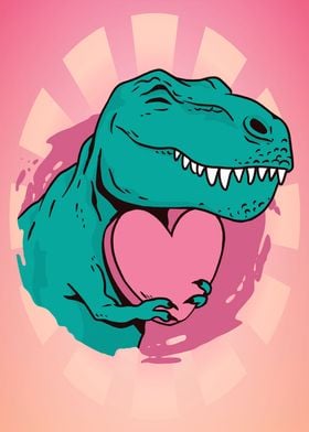 Valentines Day Dinosaur