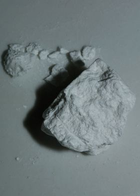 Rocks of cocaine close up