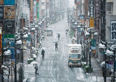 Snowy Tokyo