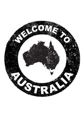 Welcome To Australia Stamp