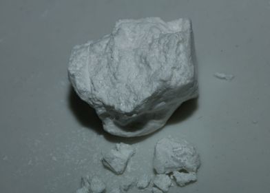 Cocaine rocks close up