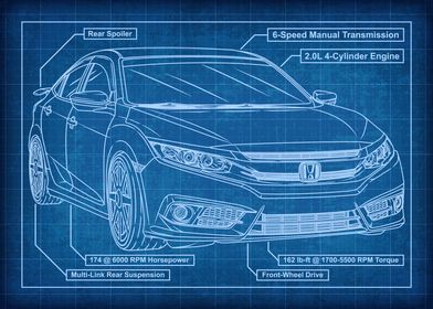 Honda Civic Blueprint