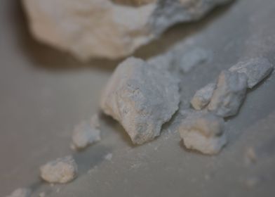 Rocks of cocaine close up