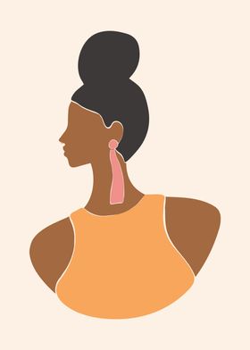 Trendy fashion woman face