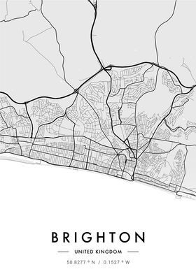 Brighton City Map White