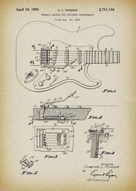 Fender Guitar Patent