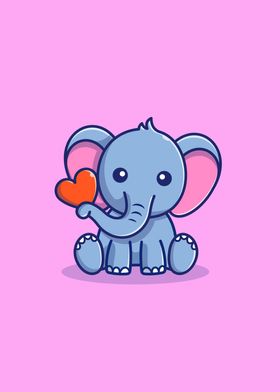 Cute Elephant Sitting