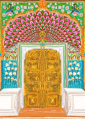 Jaipur Palace Front Door