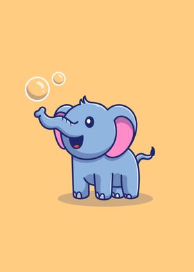 Cute Elephant Playing