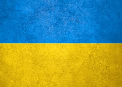 Flag of Ukraine on Wall