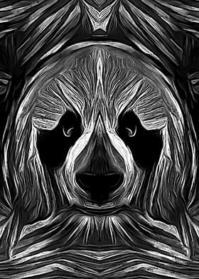 Panda Metal Portrait