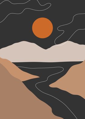 Abstract landscape art