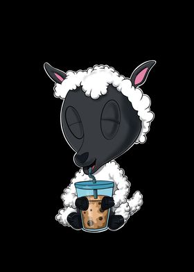 Bubble Tea Kawaii Sheep