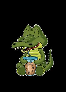 Bubble Tea Kawaii Crocodil