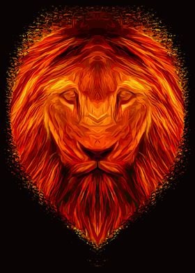 Lion Head Burning