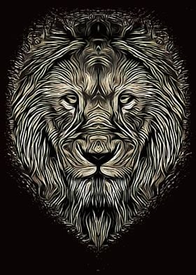 Lion Head Abstract