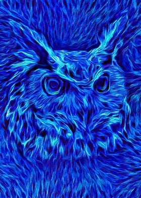 Owl Blue Fire