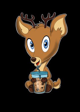 Bubble Tea Kawaii Deer