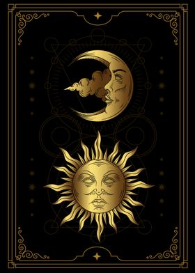 Sun and moon face