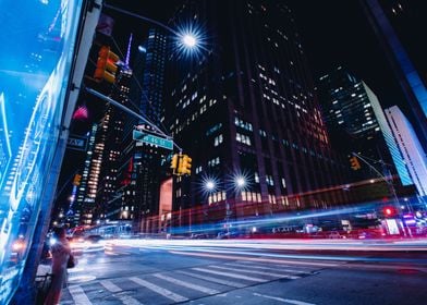 Sixth Avenue long exposure