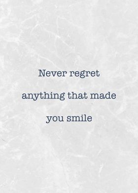 Never Regret