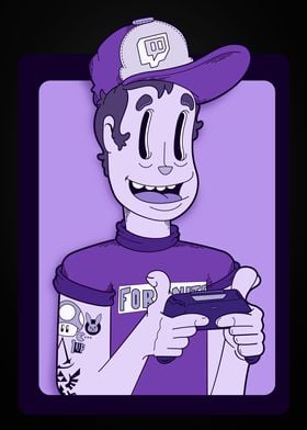 Gamer Guy Purple