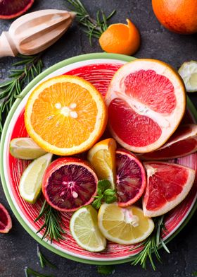 Citrus fruits for summer