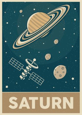 Vintage Saturn Sign